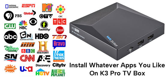 Προσαρμοσμένο Android IPTV Box 4K HD 2.4G/5G WIFI BT5.0 2G Ram 8G We2u K3 Pro