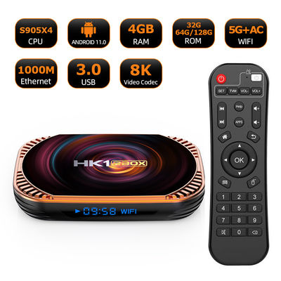 Smart Dreamlink IPTV Box HK1RBOX-X4 8K 4GB 2.4G/5G Wifi Προσαρμοσμένο